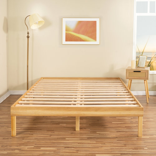 Ebern Designs Eimuntas 14 inch Solid Wood Platform Bed, No Squeak Bed